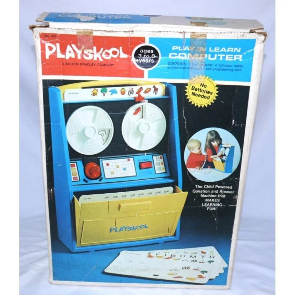 Vintage PLAYSKOOL Play and Learn Computer 1972 preschool learning toy